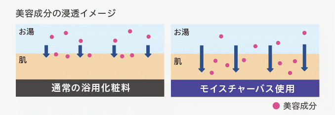 美容成分の浸透イメージ