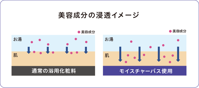 美容成分の浸透イメージ