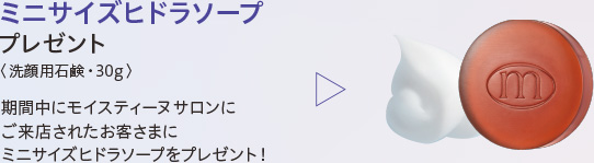 ミニサイズヒドラソープ(30g)プレゼント