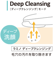 Deep Cleansing [ディープクレンジング]モード ディープ洗顔 ラミノ ディープクレンジング 毛穴の汚れを取り除きます。