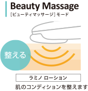Beauty Massage [ビューティマッサージ]モード 整える 肌のコンディションを整えます。